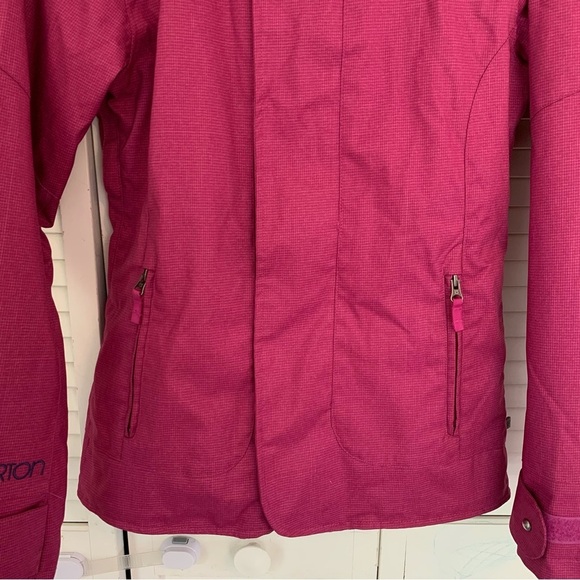 Burton DRYRIDE Womens XS Snowboard Ski Jacket Coat Pink Hooded Vented Winter - Picture 3 of 15
